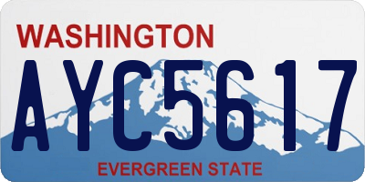WA license plate AYC5617