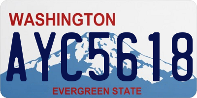 WA license plate AYC5618