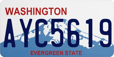 WA license plate AYC5619