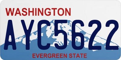 WA license plate AYC5622