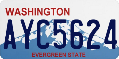 WA license plate AYC5624