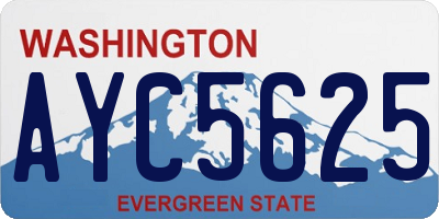 WA license plate AYC5625