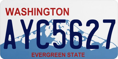 WA license plate AYC5627