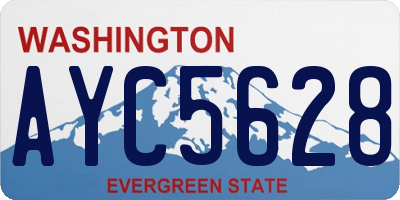 WA license plate AYC5628