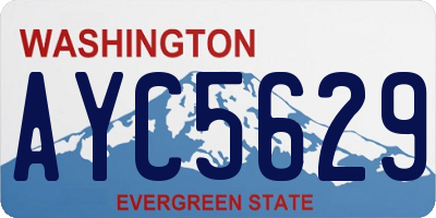 WA license plate AYC5629