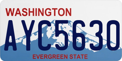 WA license plate AYC5630