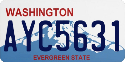 WA license plate AYC5631