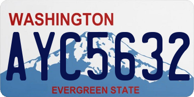 WA license plate AYC5632