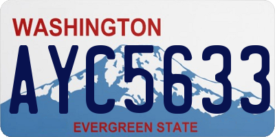 WA license plate AYC5633