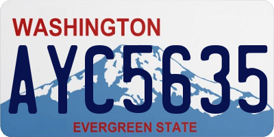 WA license plate AYC5635