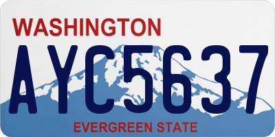 WA license plate AYC5637