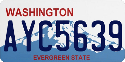 WA license plate AYC5639