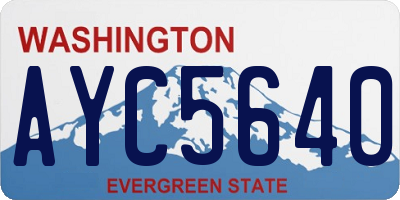 WA license plate AYC5640