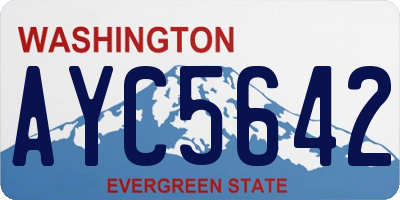 WA license plate AYC5642