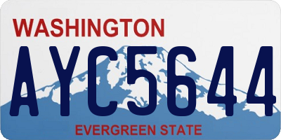 WA license plate AYC5644