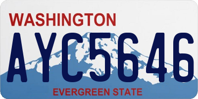 WA license plate AYC5646