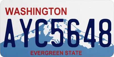 WA license plate AYC5648