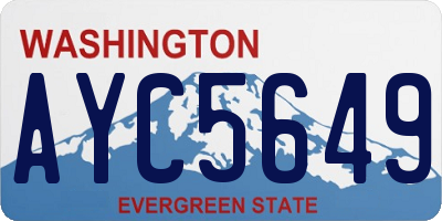 WA license plate AYC5649