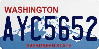 WA license plate AYC5652