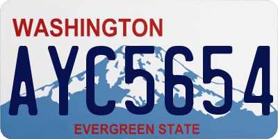 WA license plate AYC5654