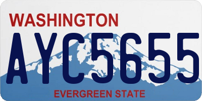 WA license plate AYC5655