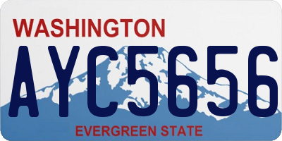 WA license plate AYC5656