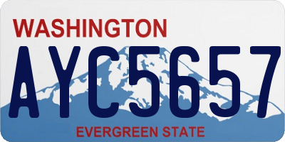 WA license plate AYC5657