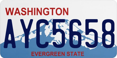 WA license plate AYC5658
