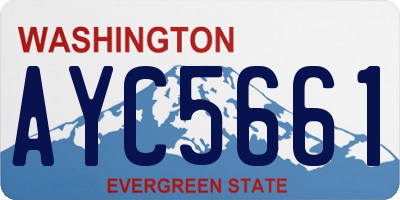 WA license plate AYC5661