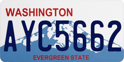 WA license plate AYC5662