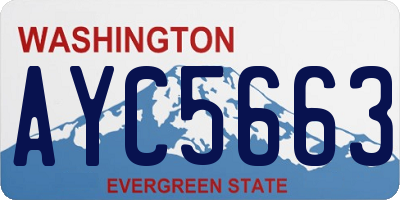 WA license plate AYC5663