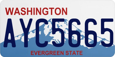 WA license plate AYC5665