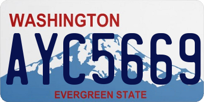 WA license plate AYC5669