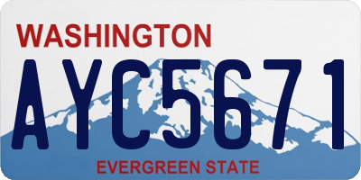 WA license plate AYC5671