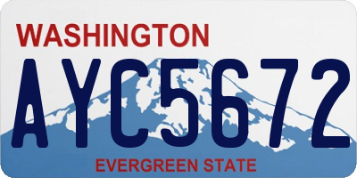 WA license plate AYC5672
