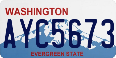 WA license plate AYC5673