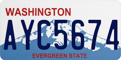 WA license plate AYC5674