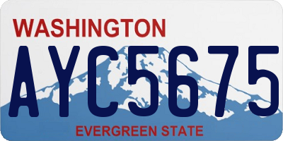 WA license plate AYC5675