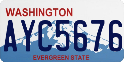 WA license plate AYC5676