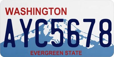 WA license plate AYC5678