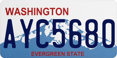 WA license plate AYC5680