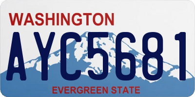 WA license plate AYC5681