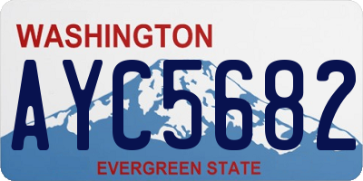 WA license plate AYC5682