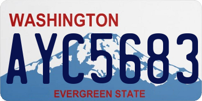 WA license plate AYC5683