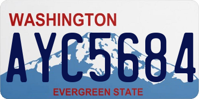 WA license plate AYC5684