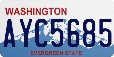 WA license plate AYC5685