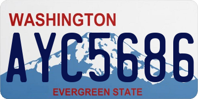 WA license plate AYC5686