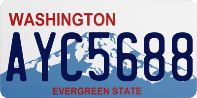 WA license plate AYC5688