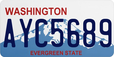 WA license plate AYC5689
