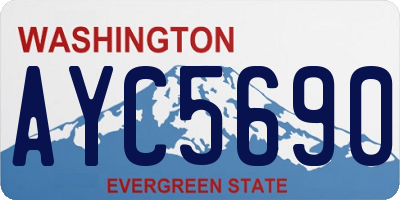 WA license plate AYC5690